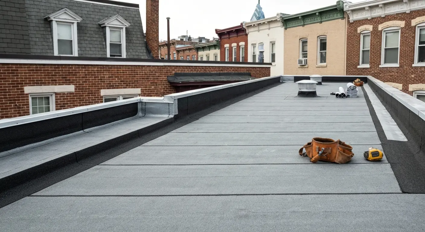 Commercial roofing work in South Philadelphia