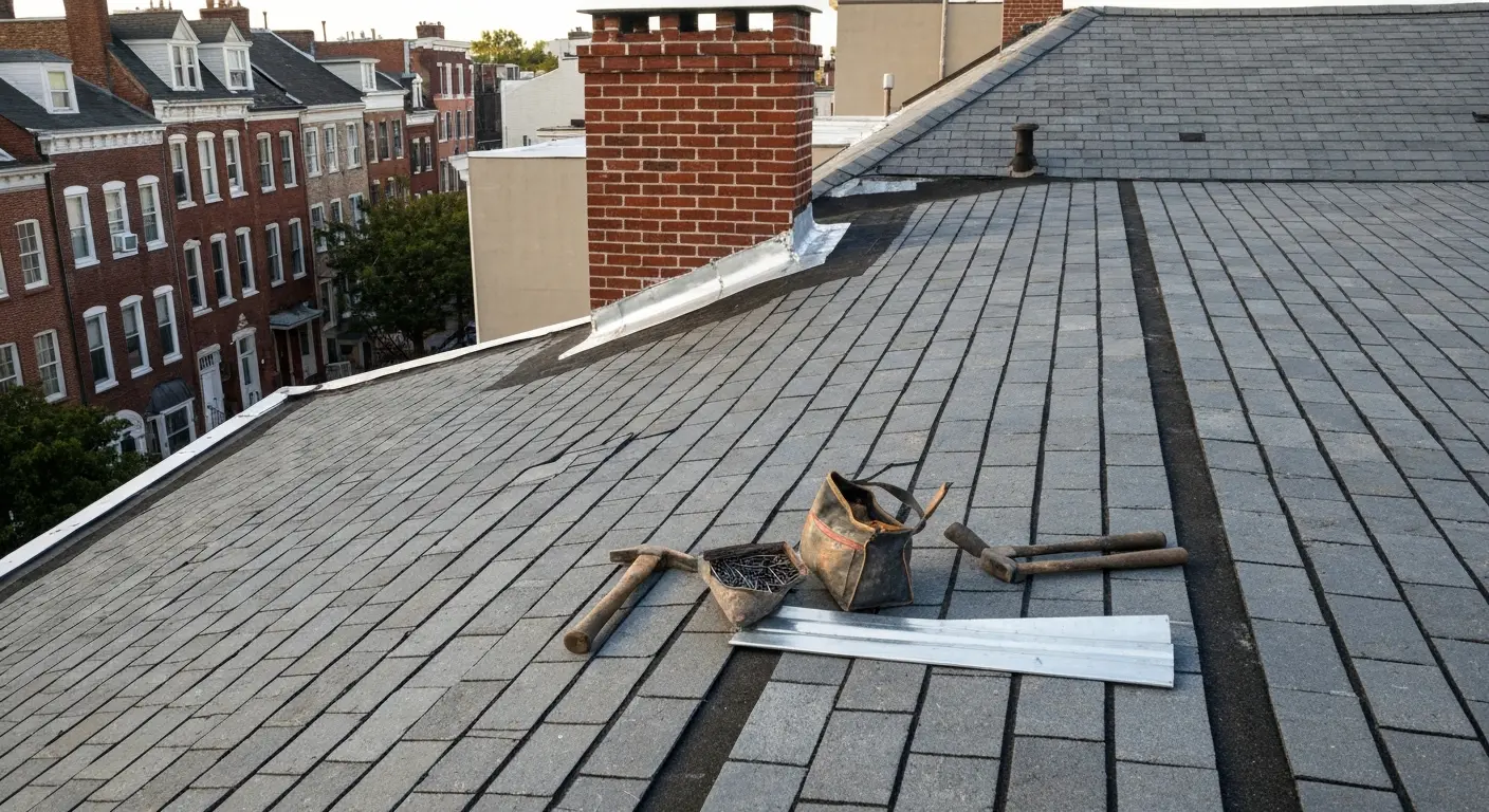 Roof repair work