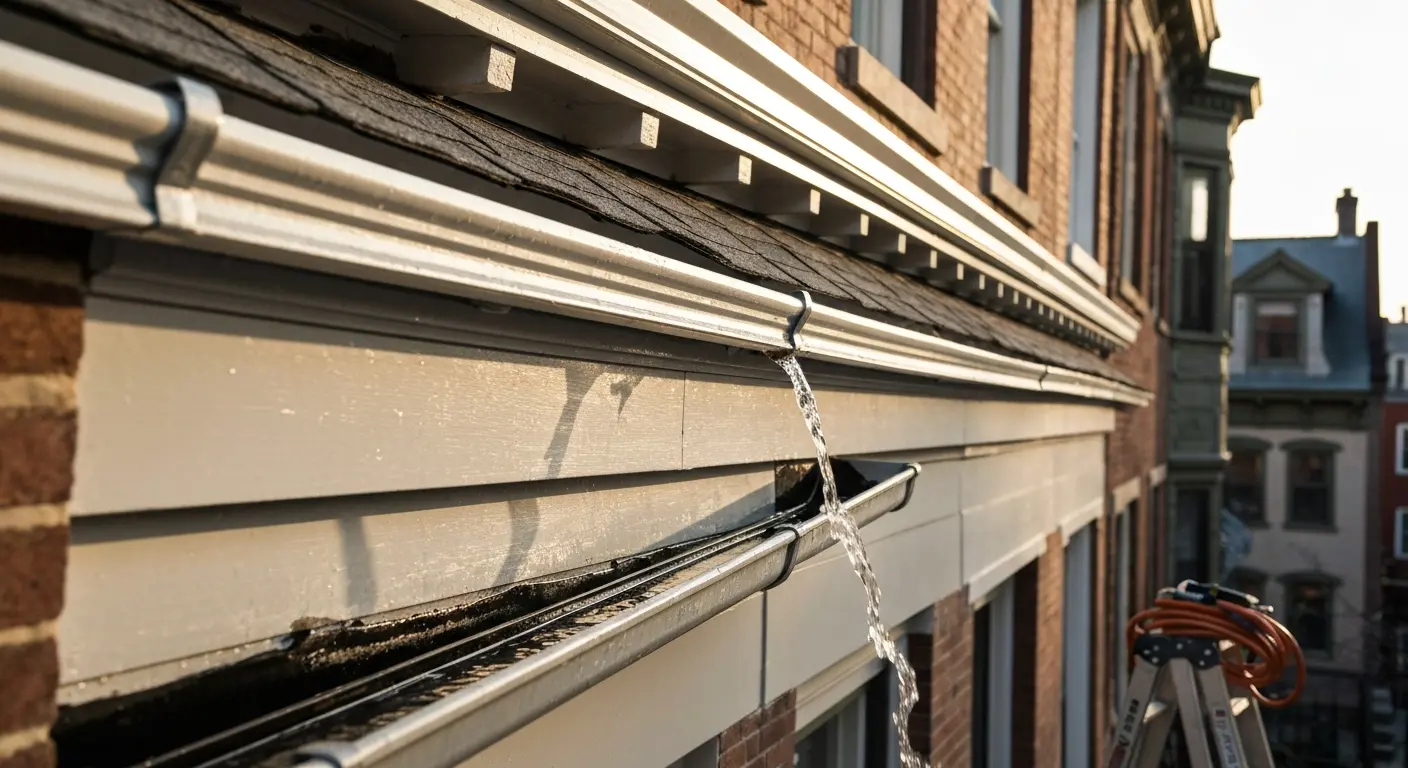 Roof maintenance and gutter work