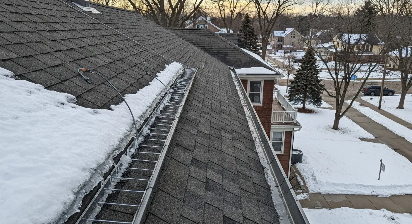 Winter roof maintenance and ice dam prevention