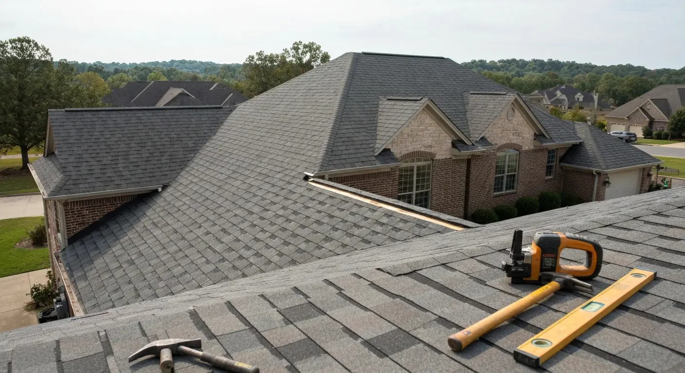 New roof installation