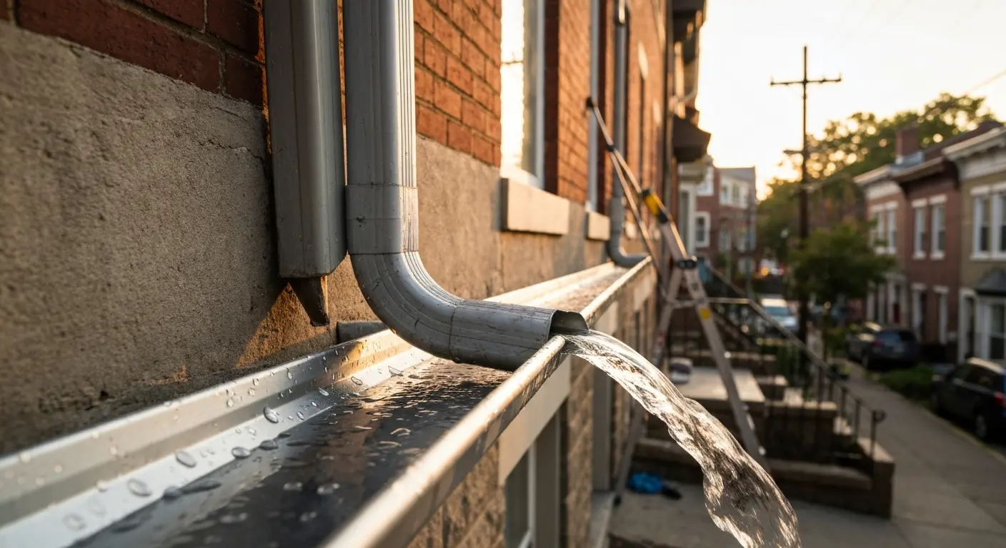 Gutter installation and drainage system
