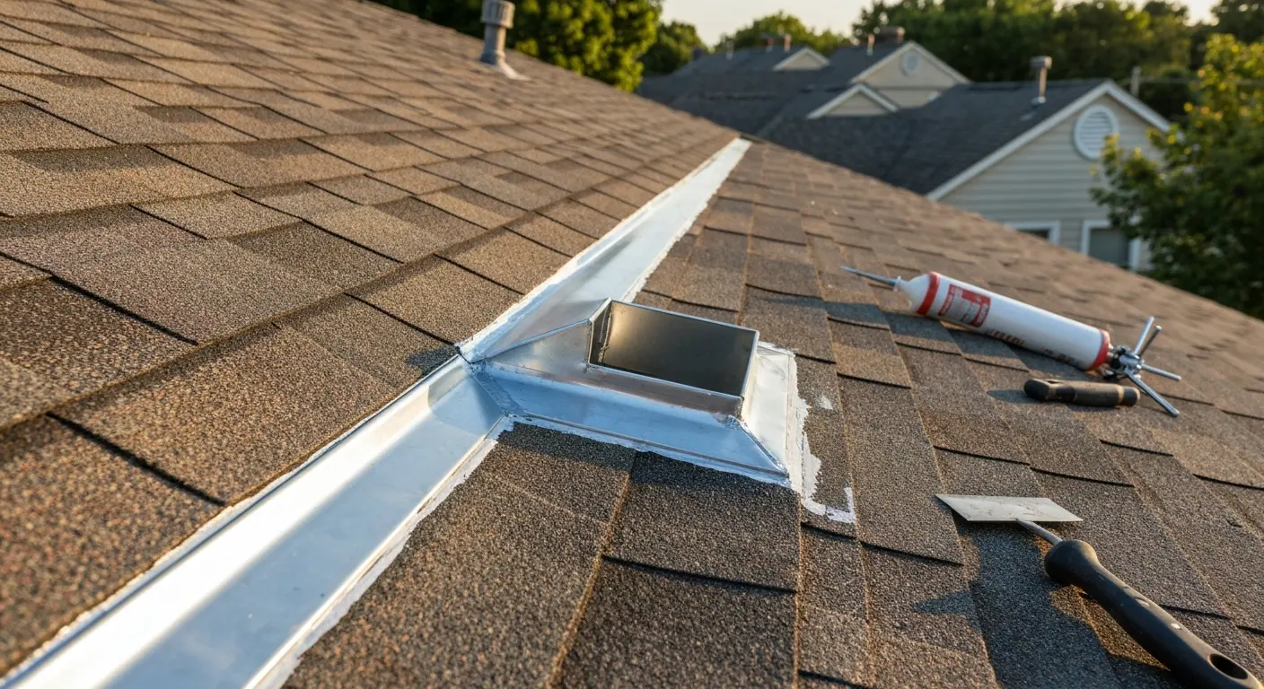 Flashing repair work