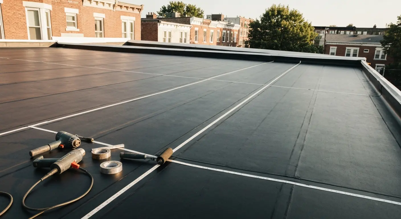 Flat roof replacement with modern materials