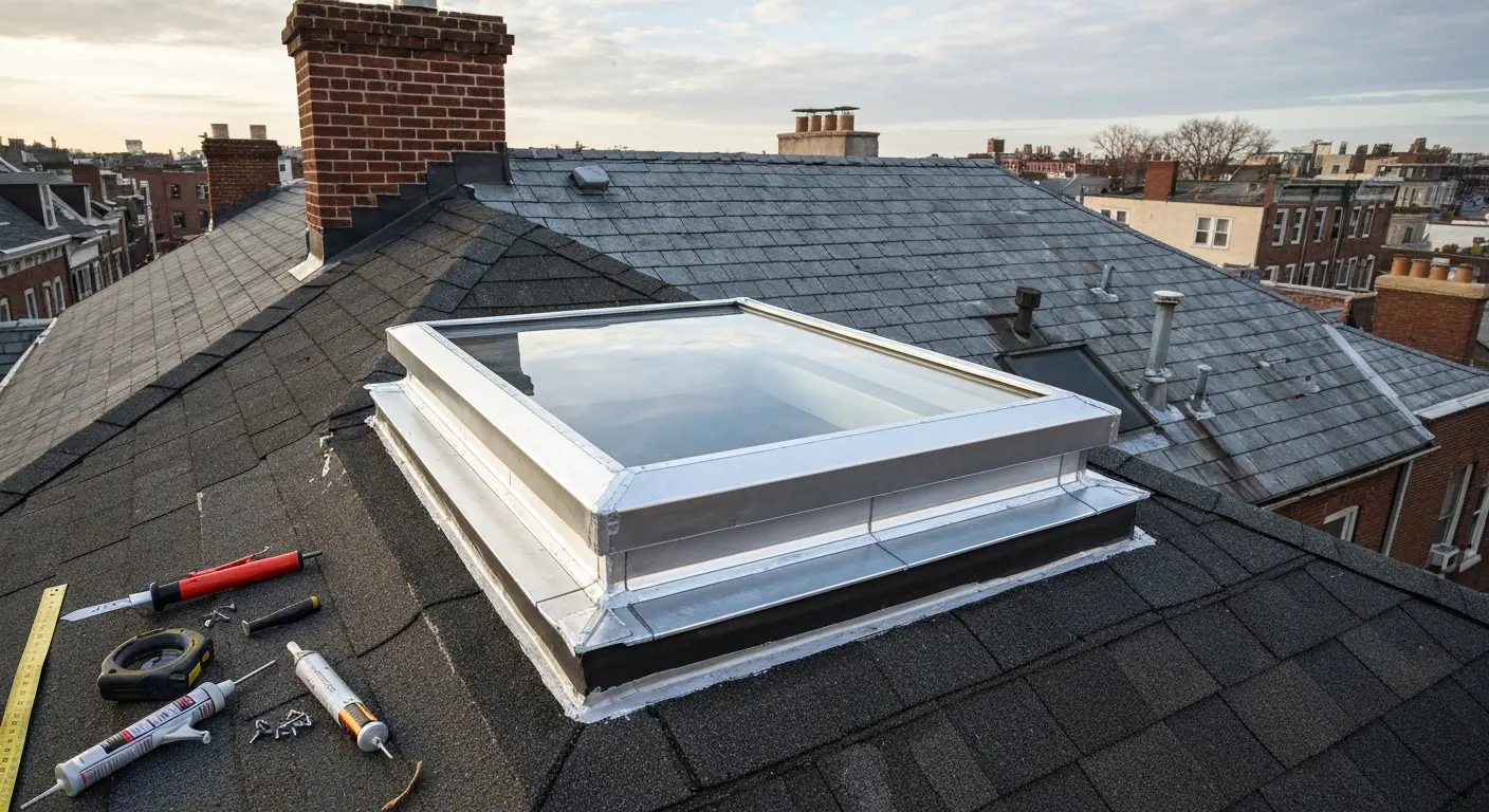 Skylight flashing and sealing