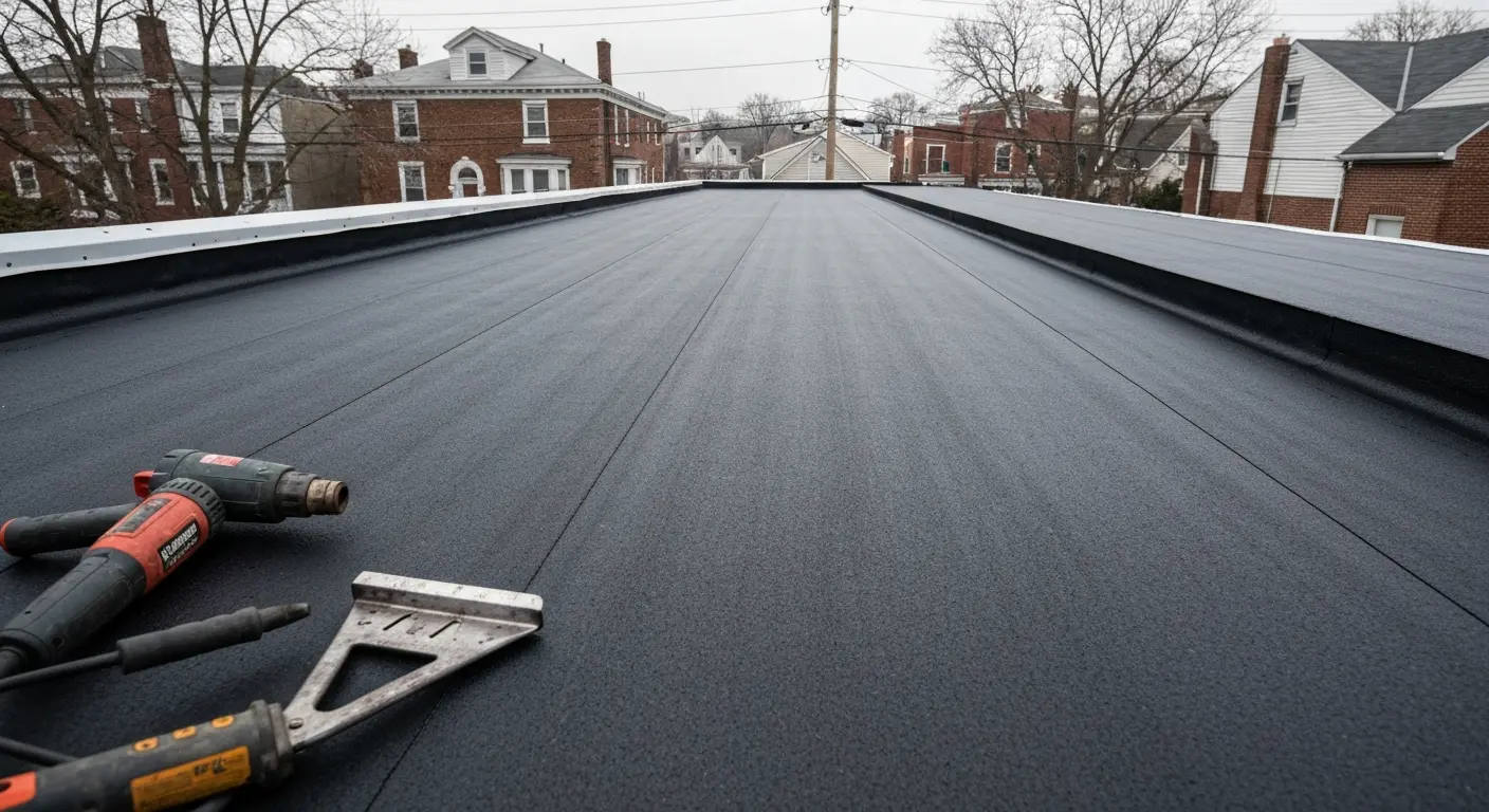 Modified bitumen roof