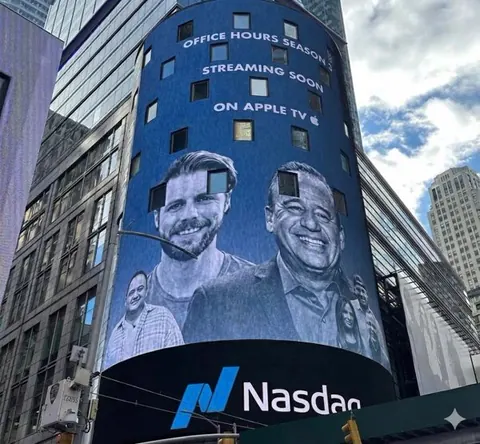 Chance Welton on the Nasdaq billboard in Times Square