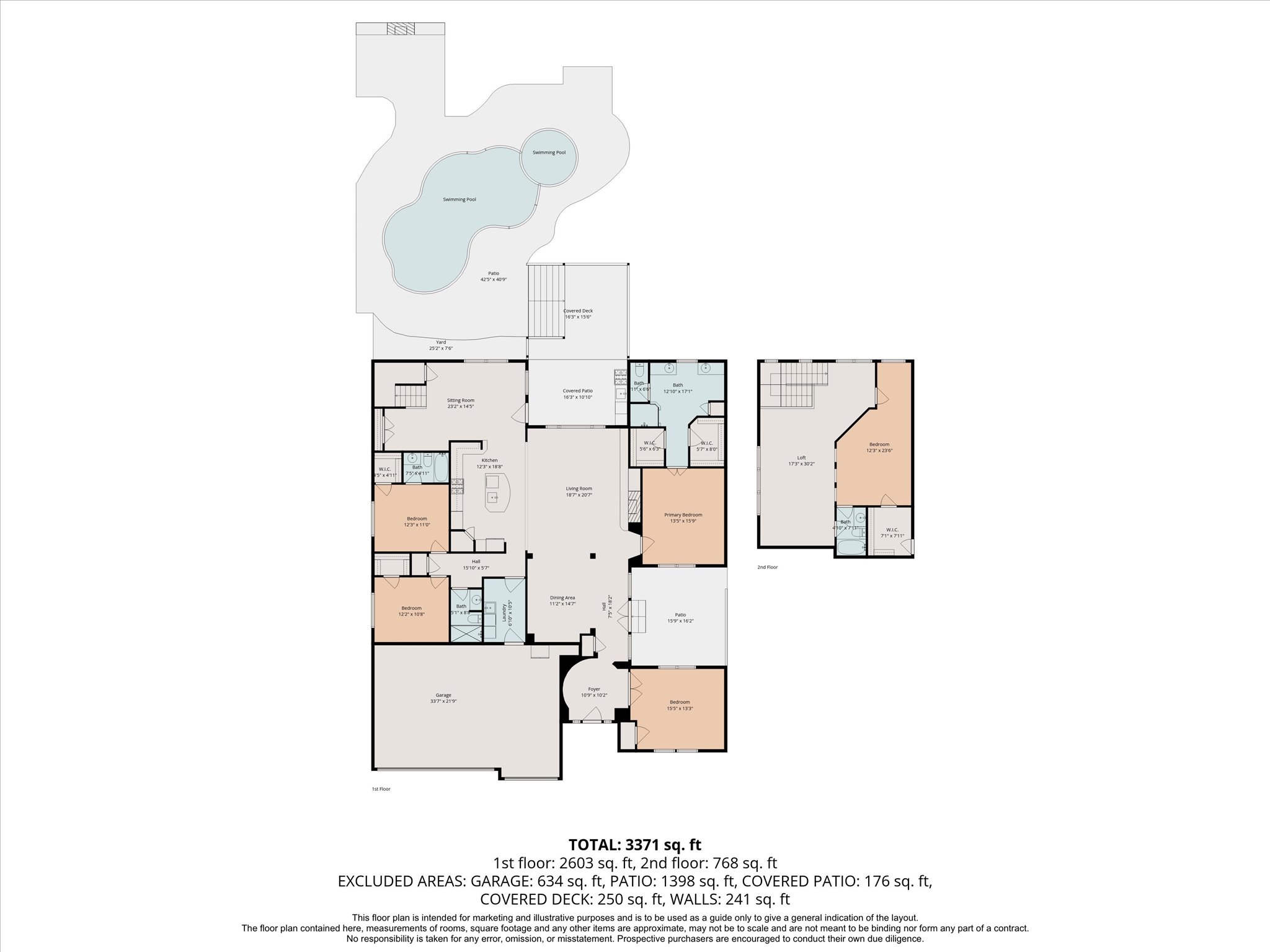 Combined floor plan overview for 1812 Harvest Dance Dr