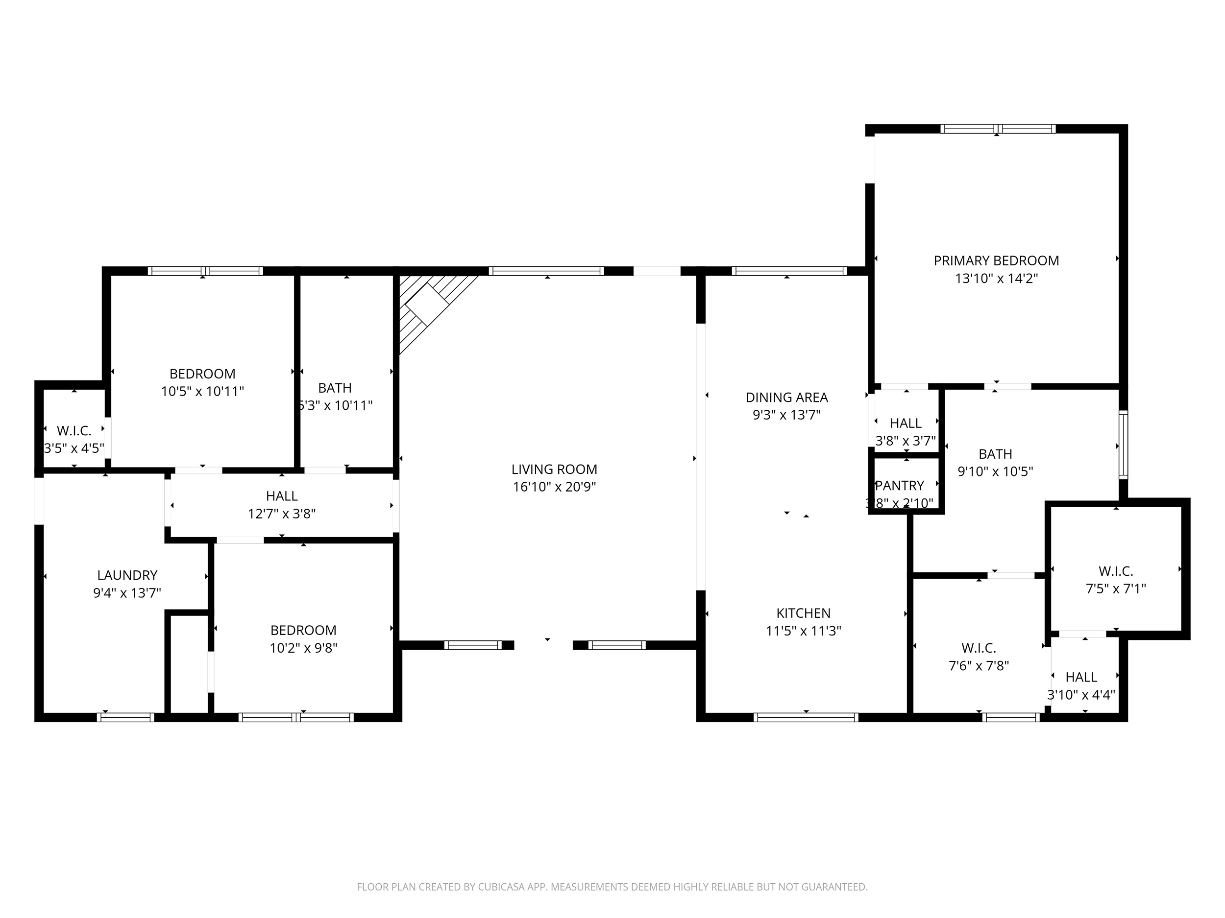 Floor plan for 7943 FM 243 — 3 bedrooms, 2 bathrooms, open concept layout