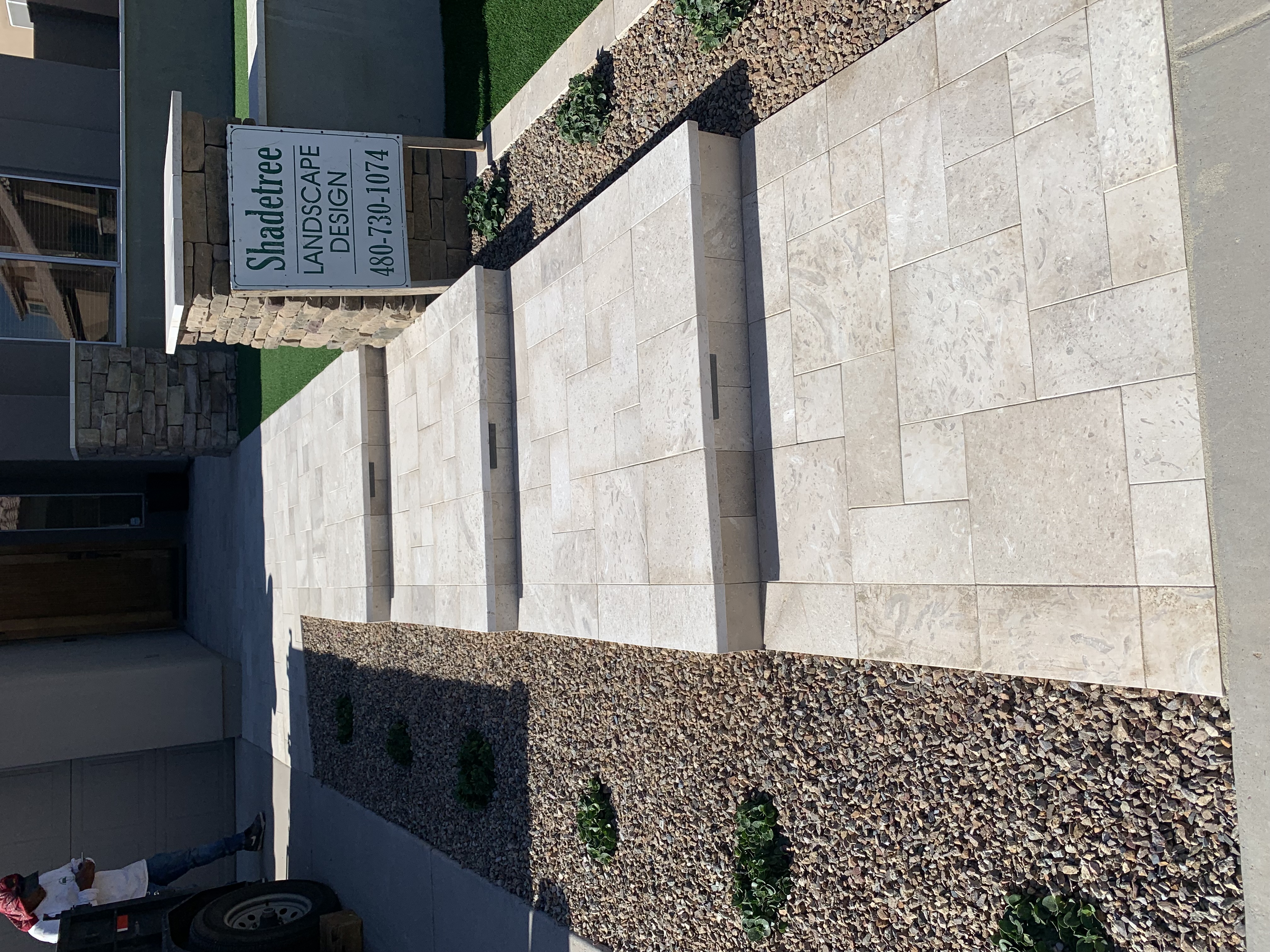 Landscape pathway lighting at night — Shadetree Landscape Design Tempe Arizona