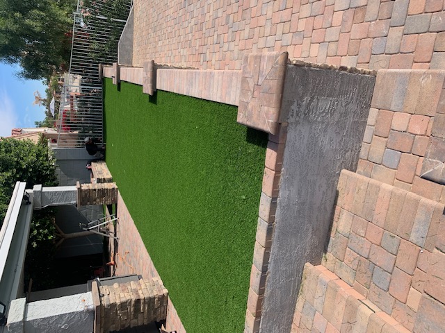 Premium turf with stone steps and pavers Tempe