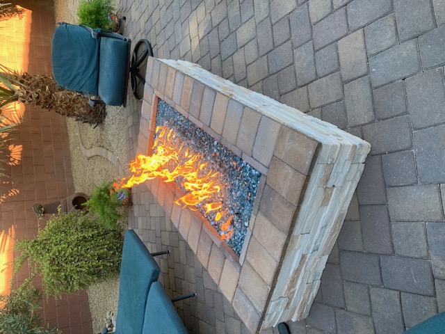 Evening outdoor fire pit Tempe Arizona