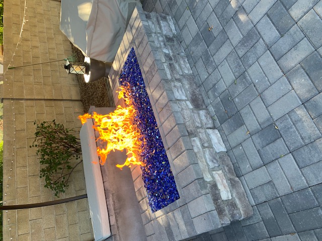 Stone fire pit construction in progress — Shadetree Landscape Design
