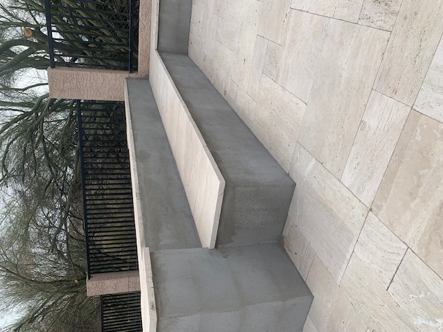 Stone entry steps front yard Tempe Arizona