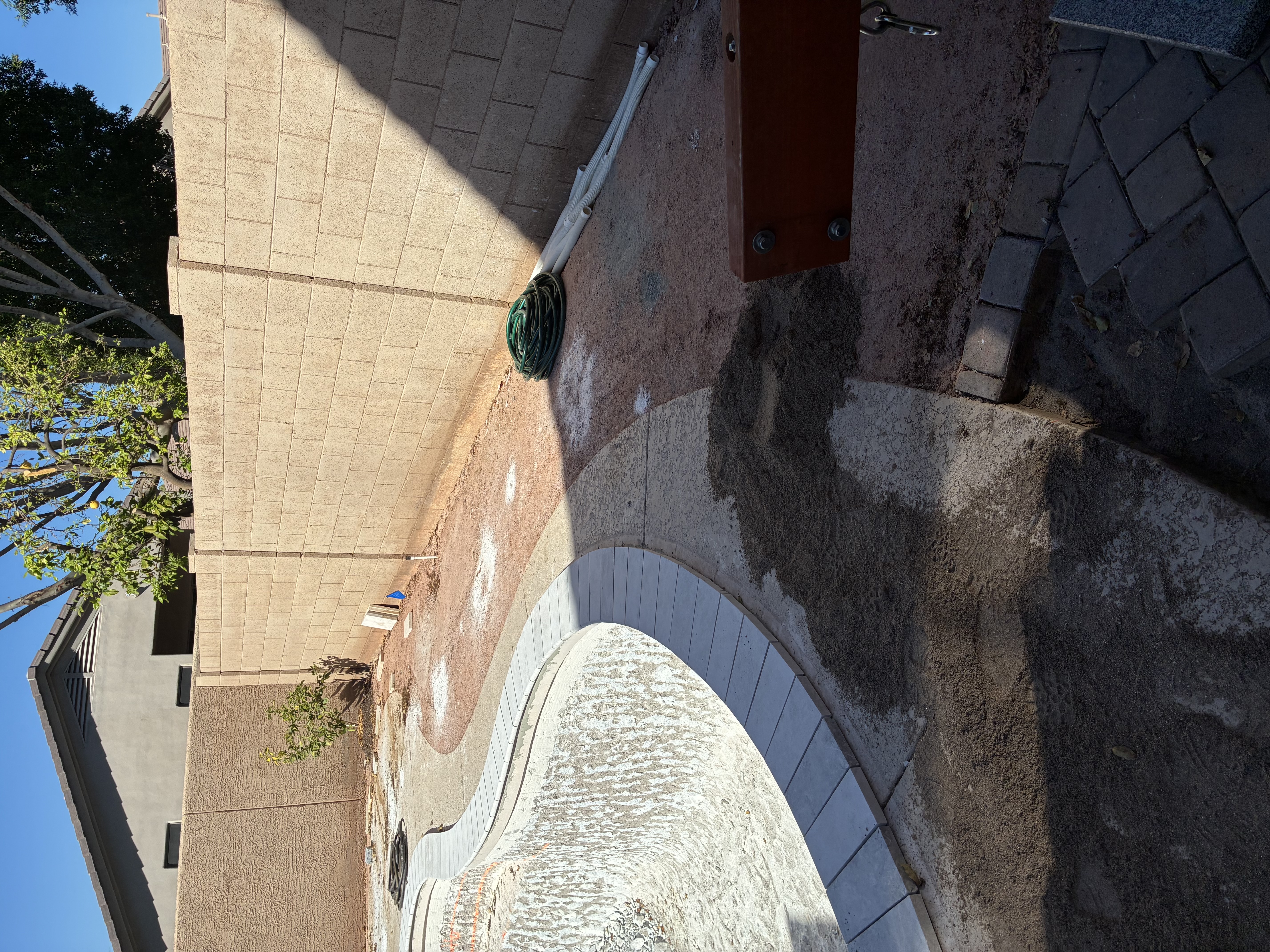 Pool with turf and pergola East Valley Arizona