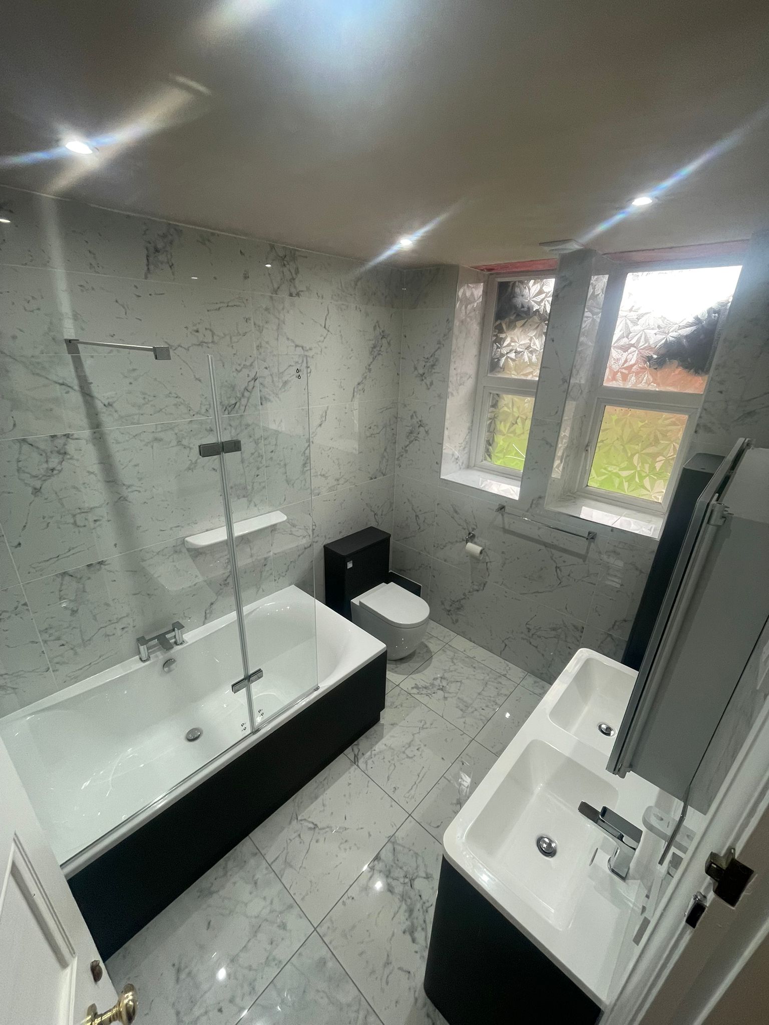 Vanity and bathroom installation by S.W Hammond Ltd