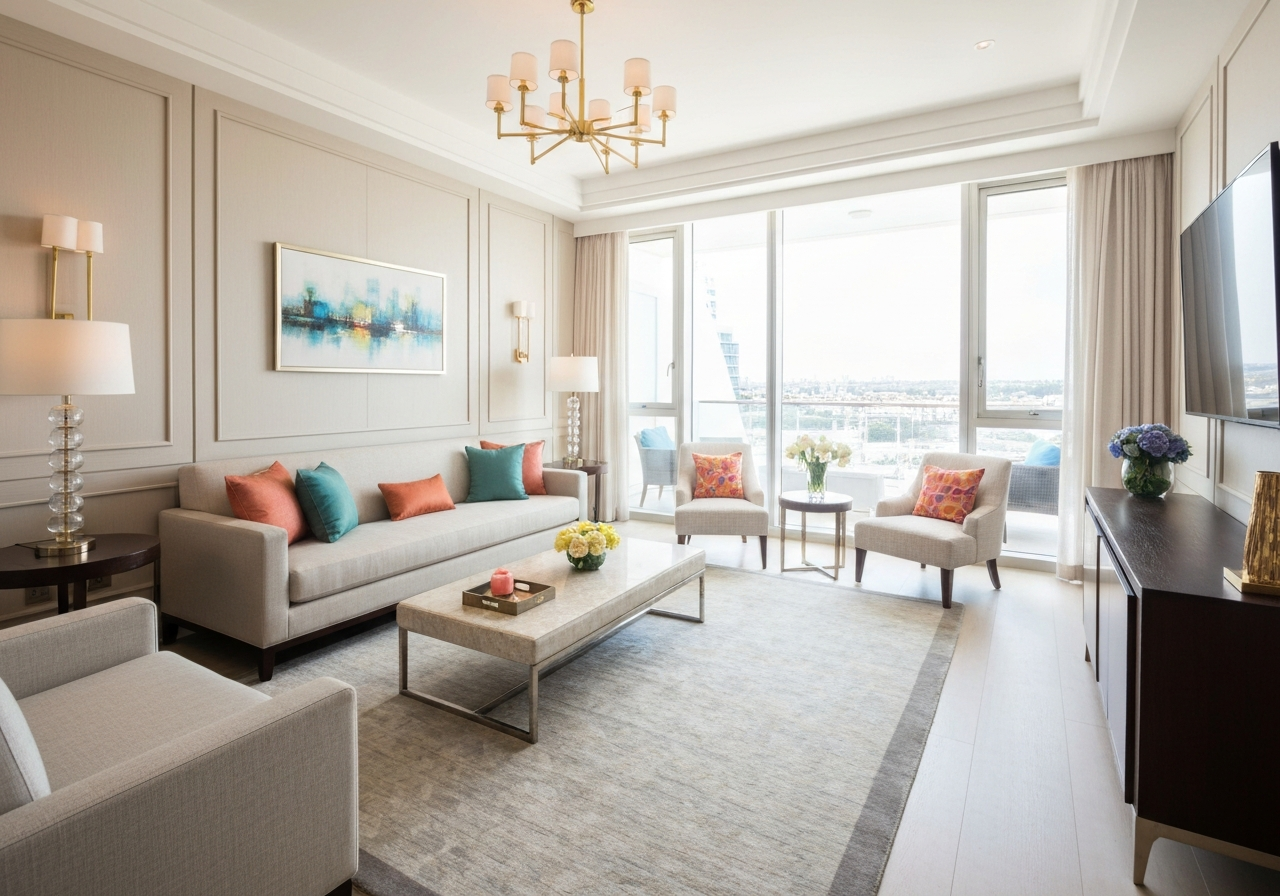 Luxury living room presentation