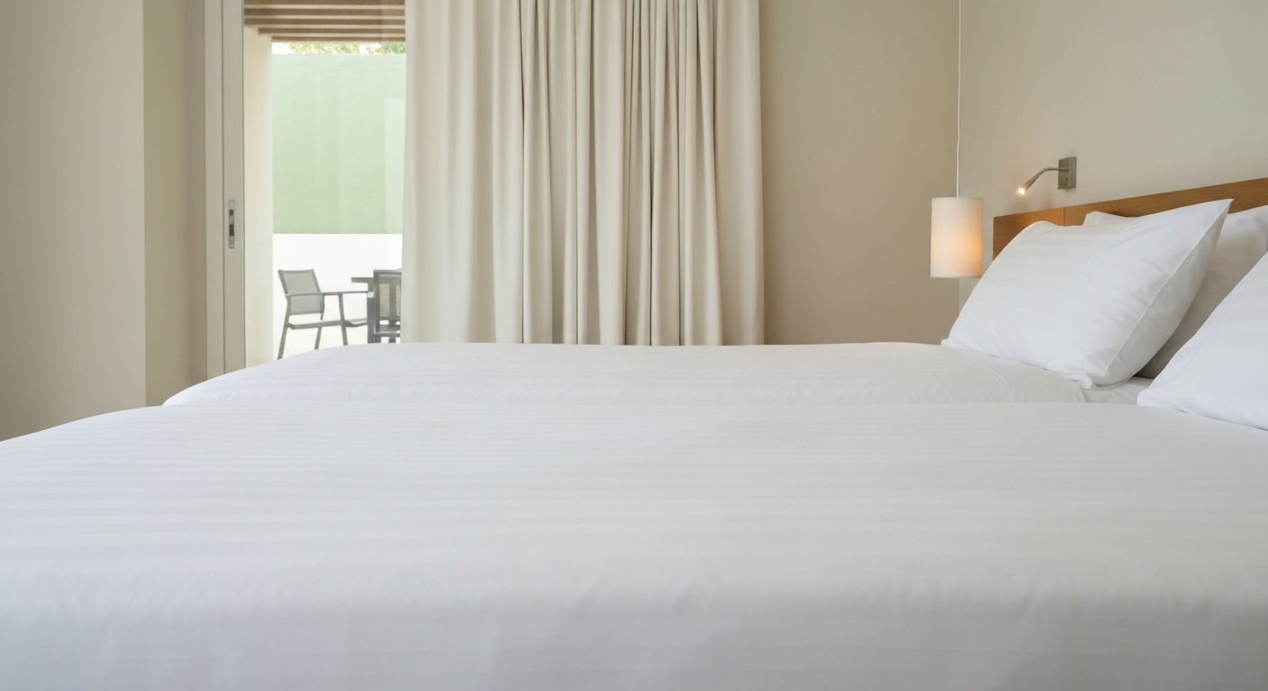 Clean white linens