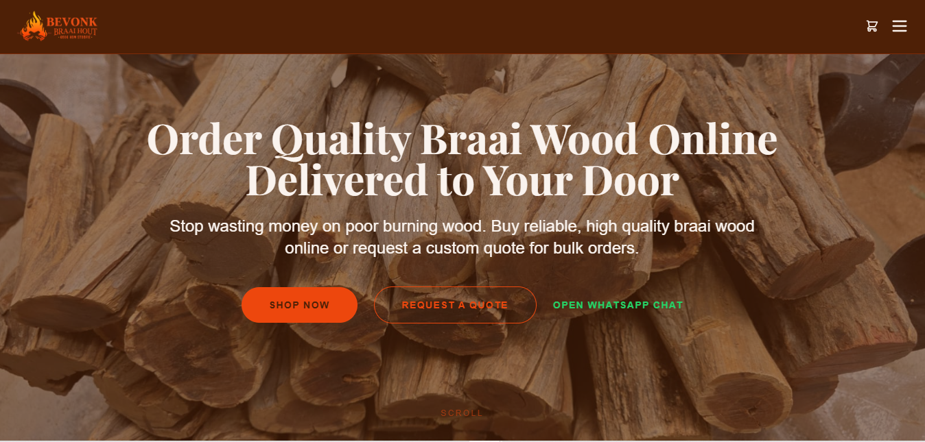 Bevonk Braaihout Website Homepage