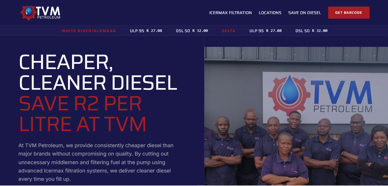 TVM Website Homepage