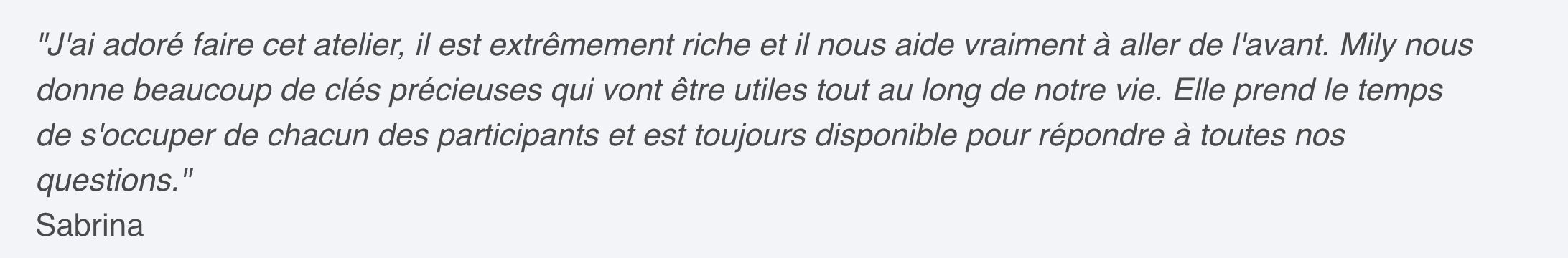 Témoignage 1