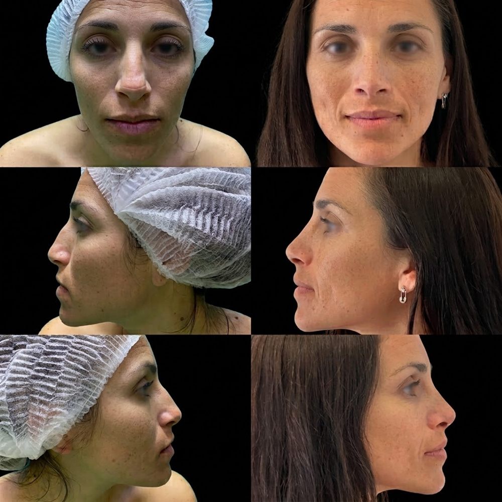 Antes y después de rinoplastia, caso 4