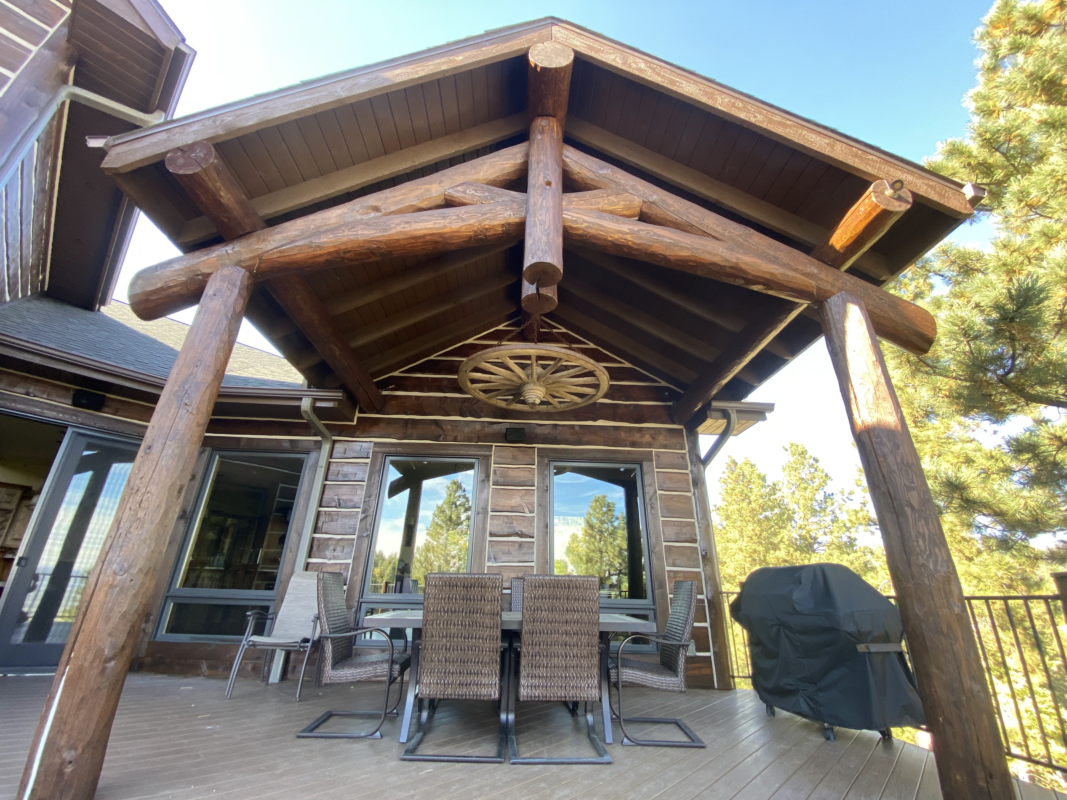Log Home Staining & Restoration project by Mountain Man Painting in Colorado