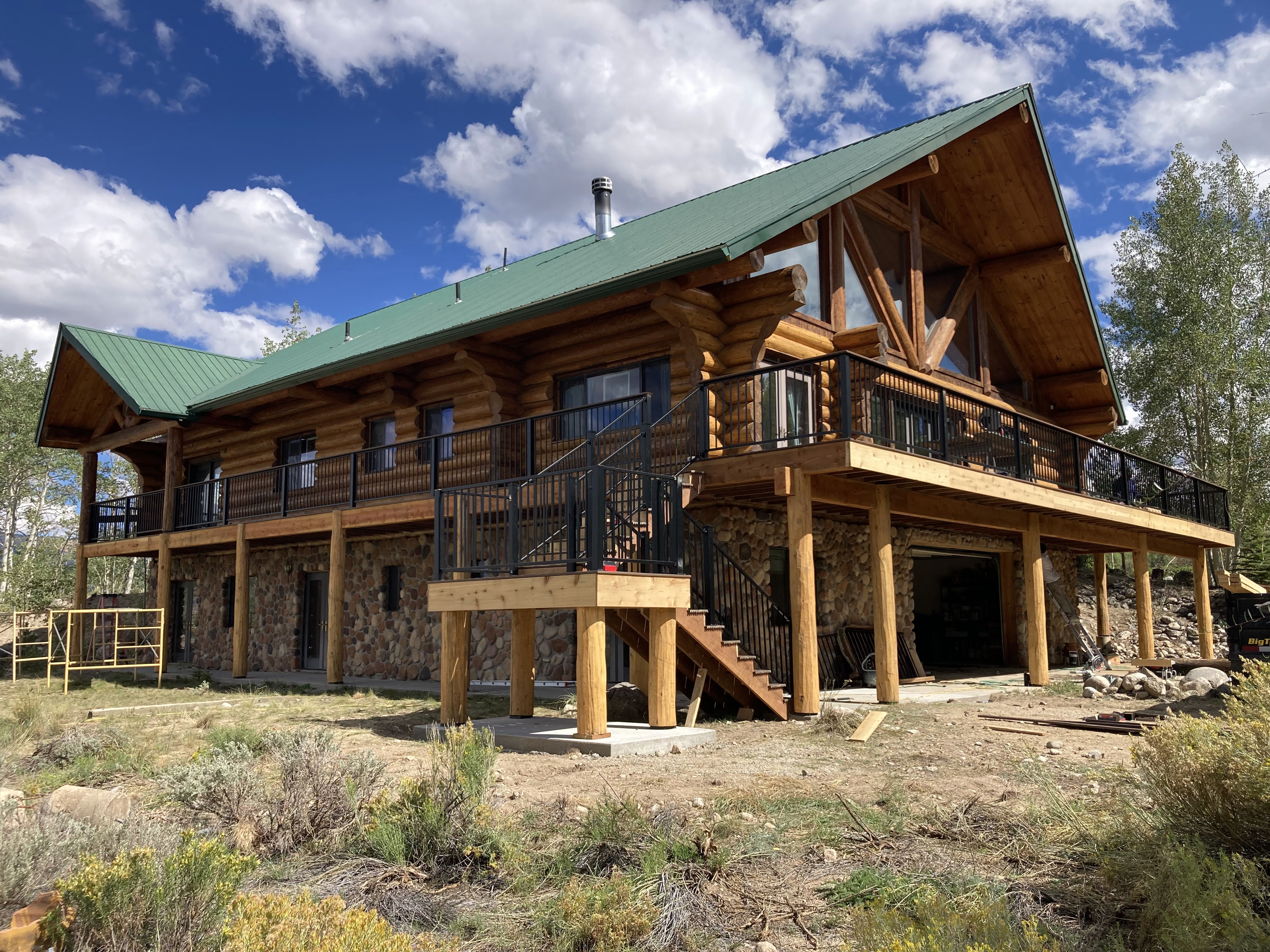 Log Home Staining & Restoration project by Mountain Man Painting in Colorado