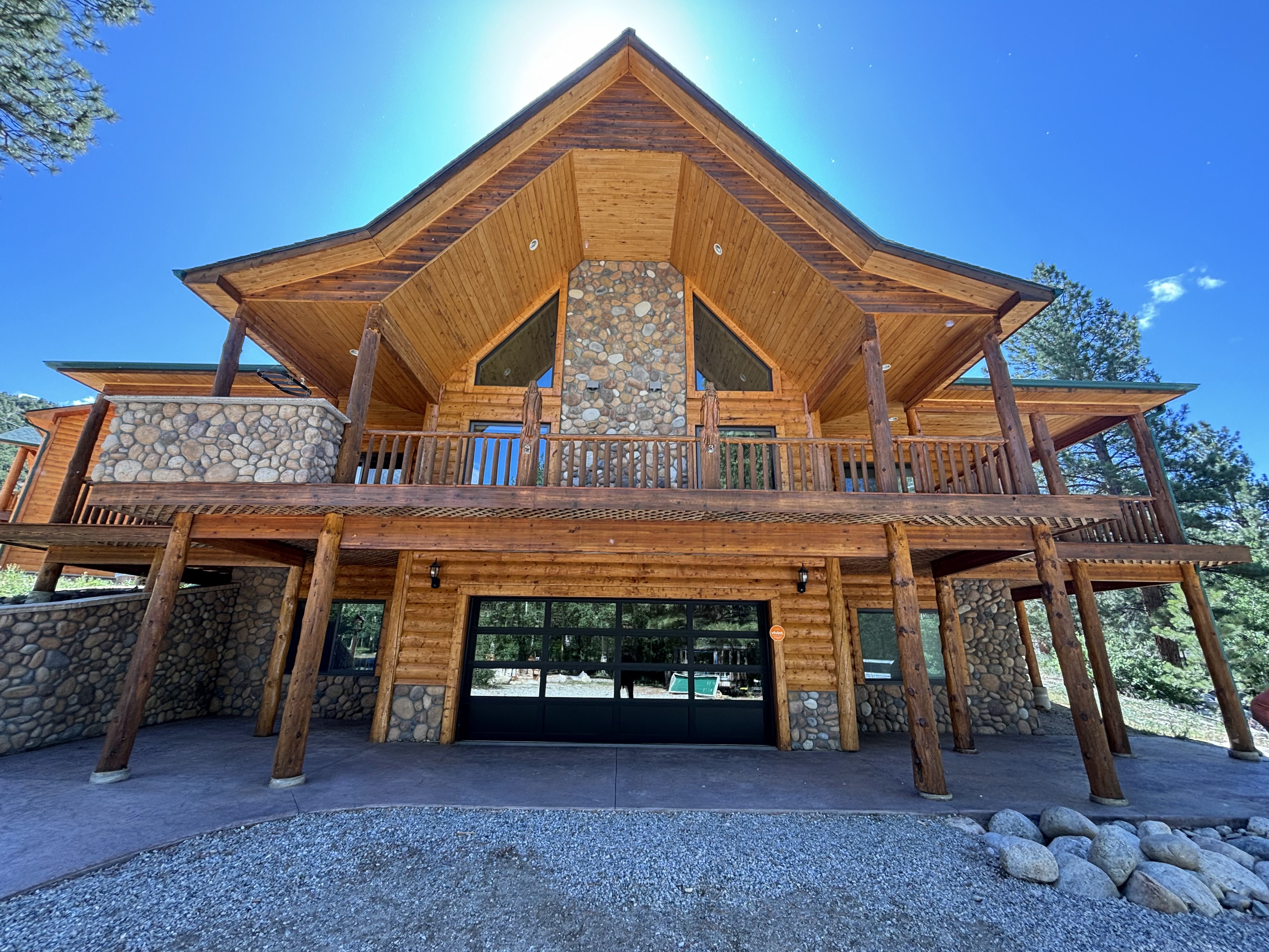 Log Home Staining & Restoration project by Mountain Man Painting in Colorado