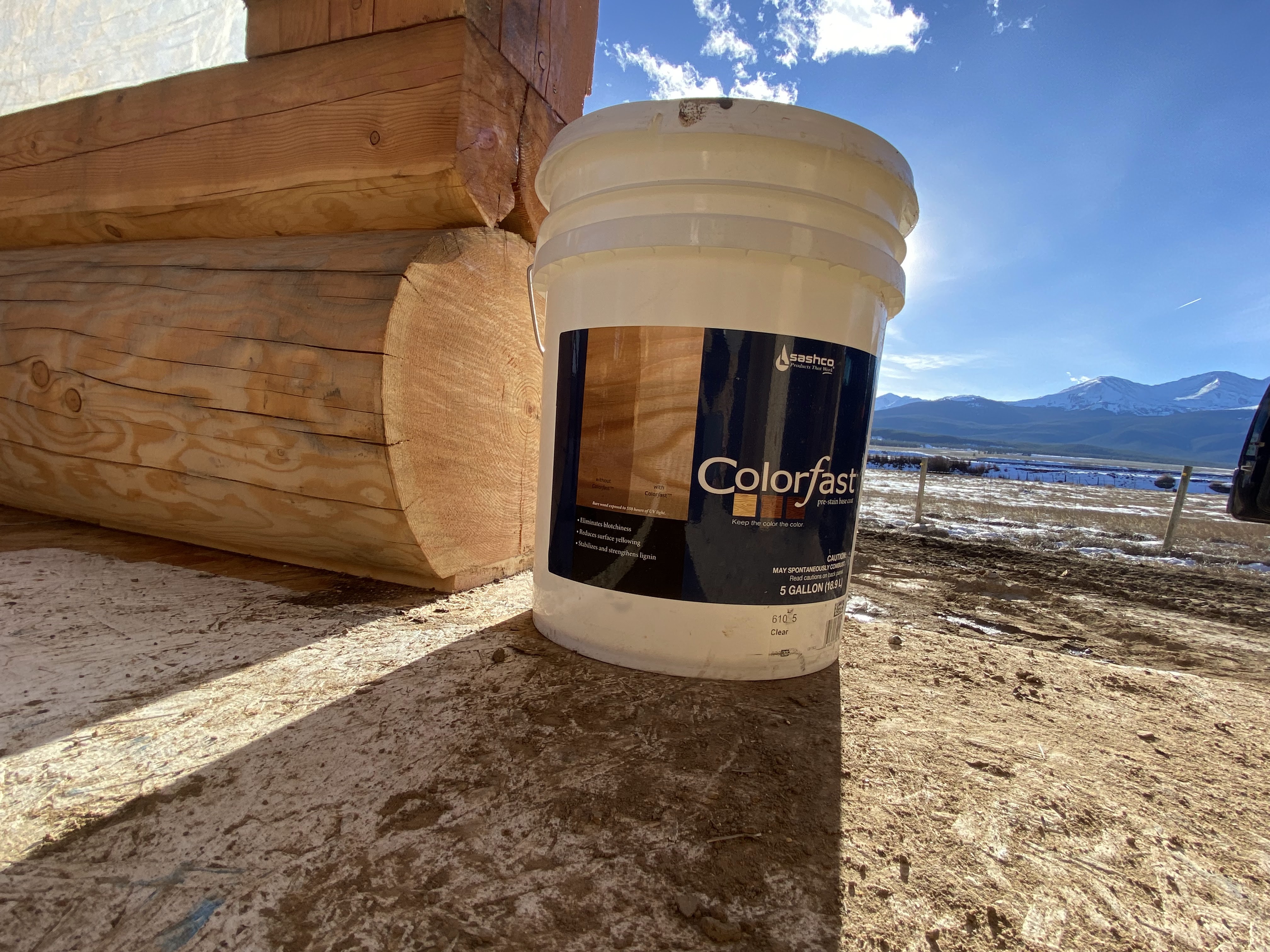 Log Home Staining & Restoration project by Mountain Man Painting in Colorado