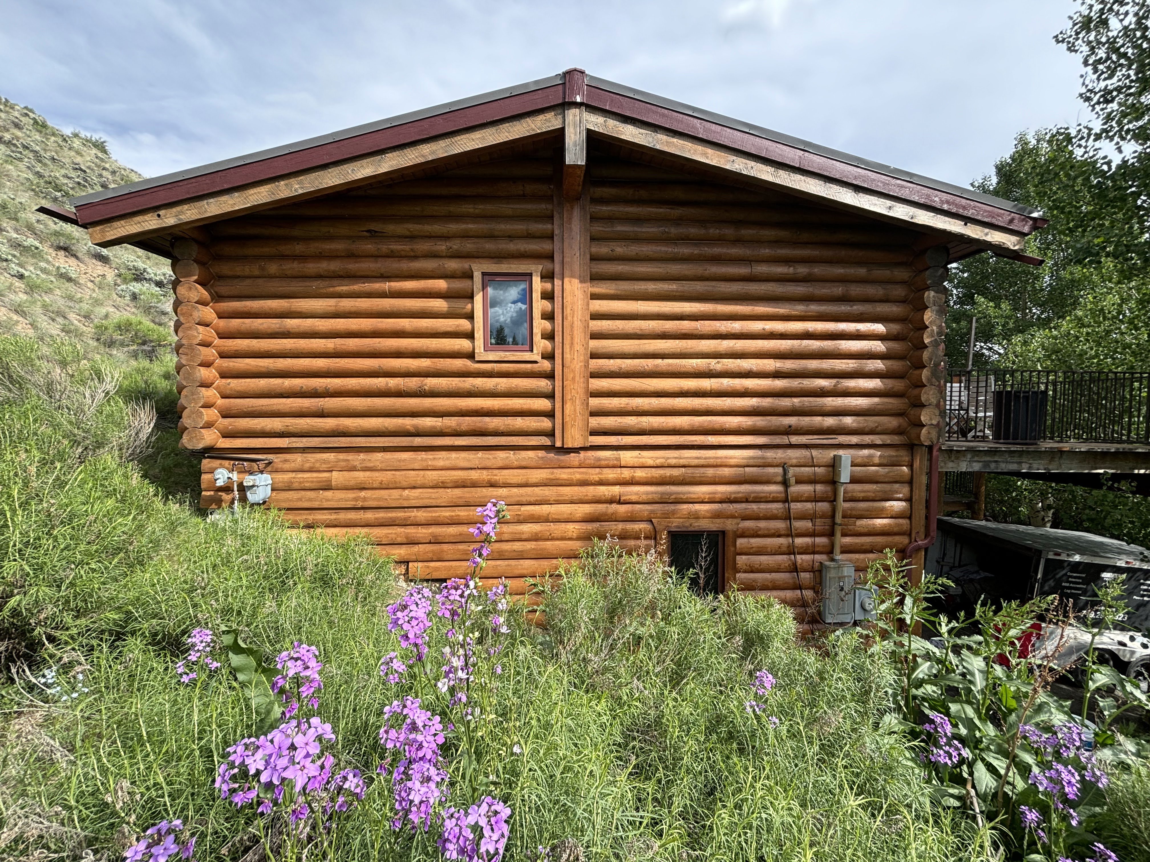 Log Home Staining & Restoration project by Mountain Man Painting in Colorado