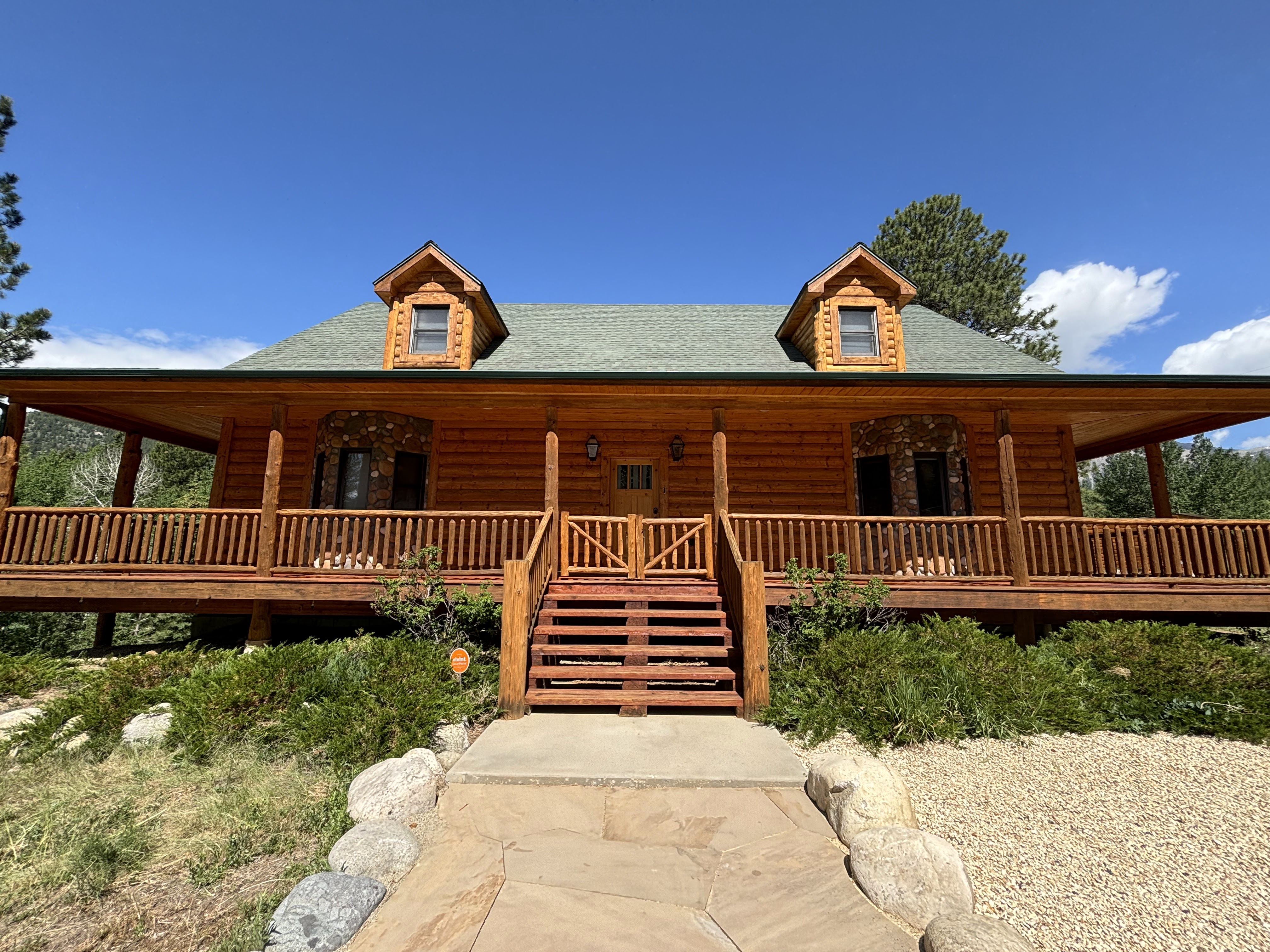 Log Home Staining & Restoration project by Mountain Man Painting in Colorado