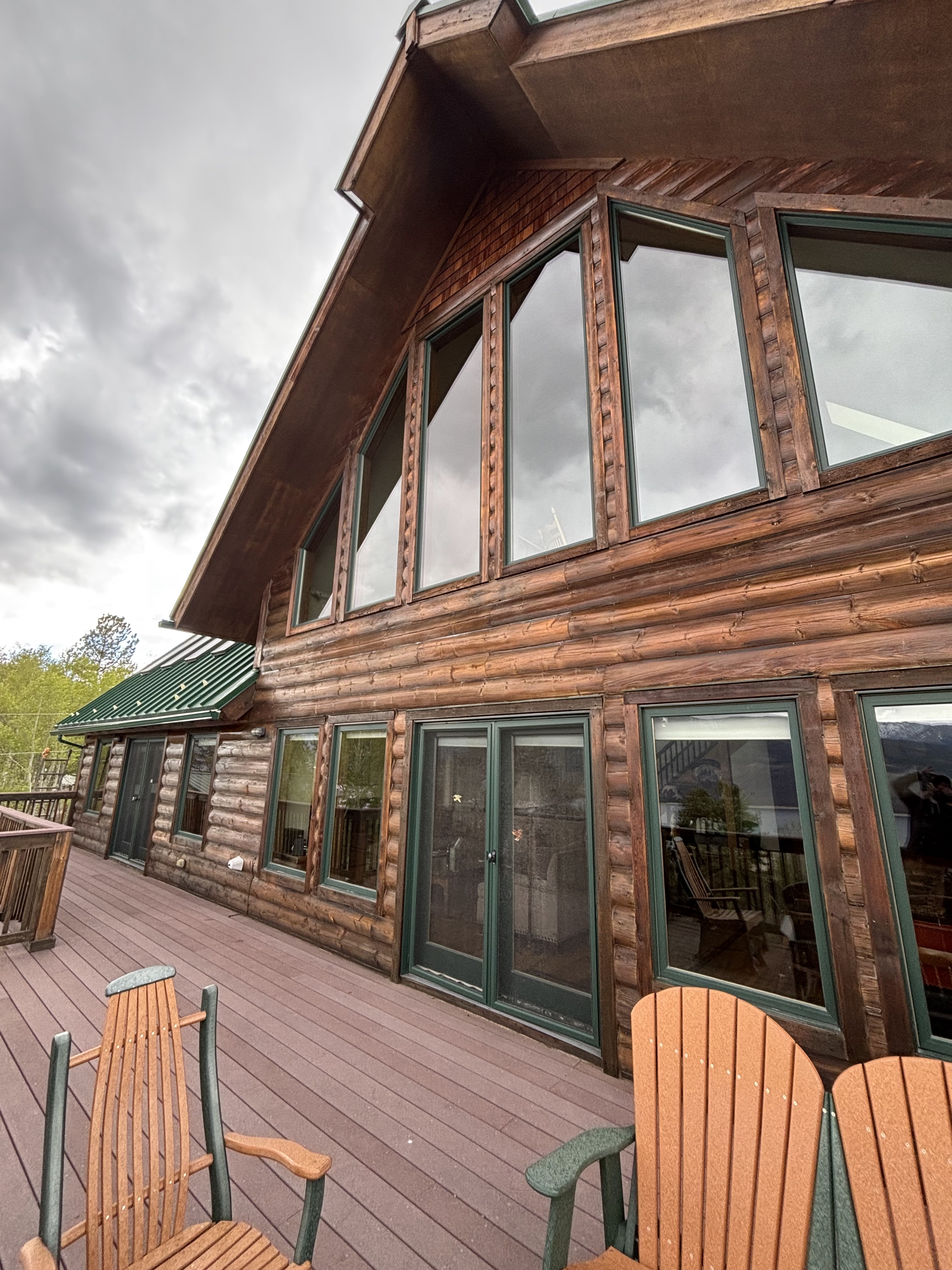 Log Home Staining & Restoration project by Mountain Man Painting in Colorado