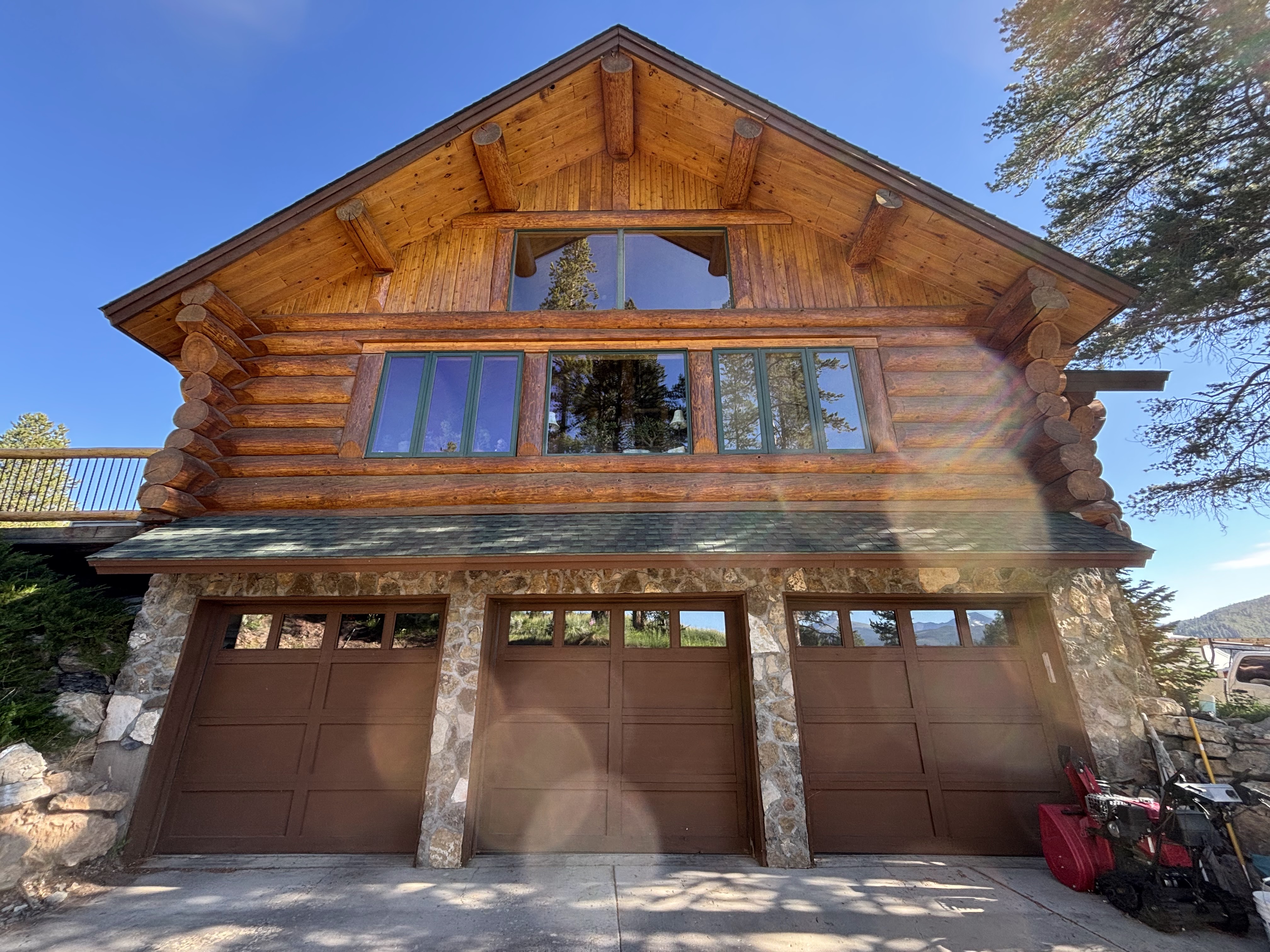 Log Home Staining & Restoration project by Mountain Man Painting in Colorado