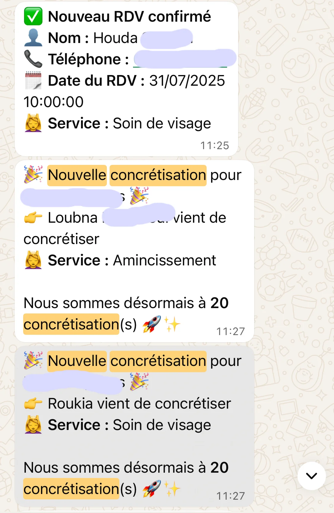 Résultat Client