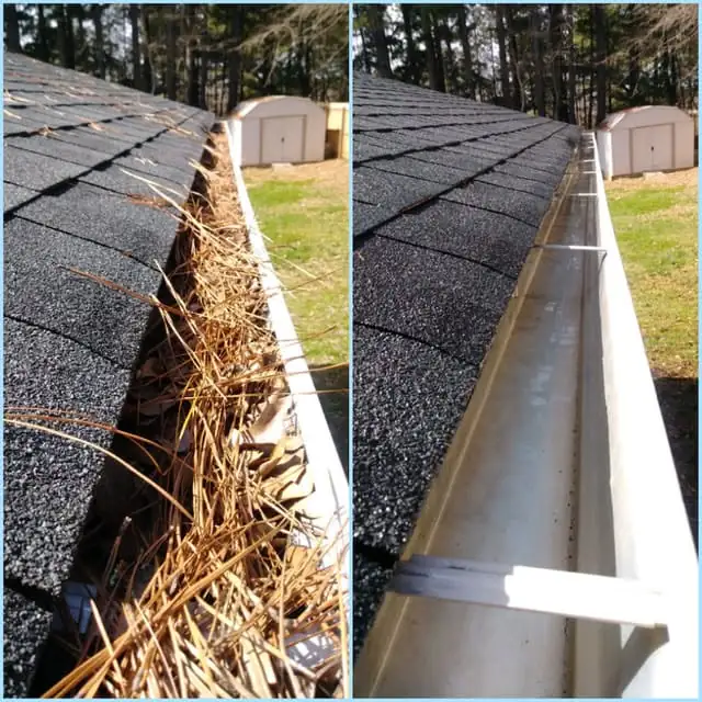 Leaking gutter repair to address water drainage problems