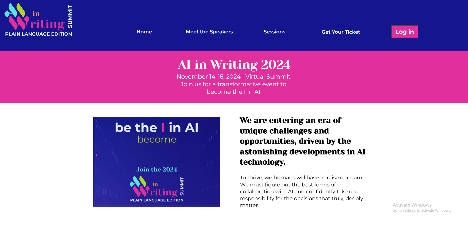 AI in Writing website