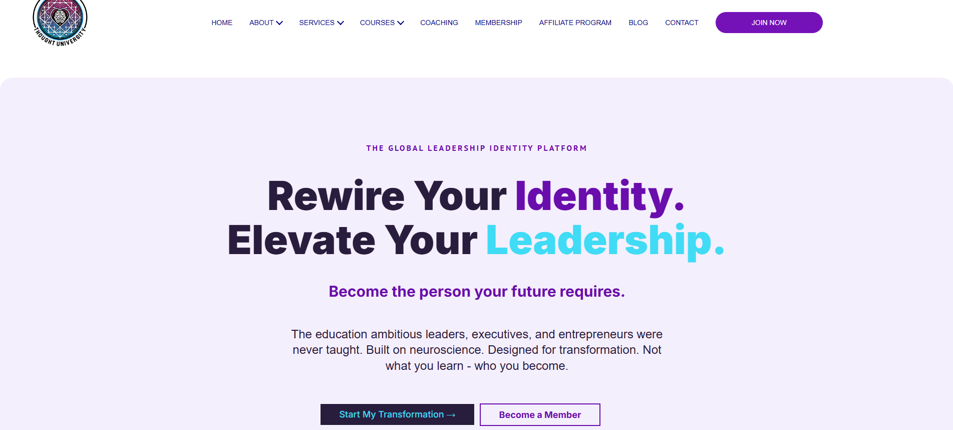 Brain Aligned homepage