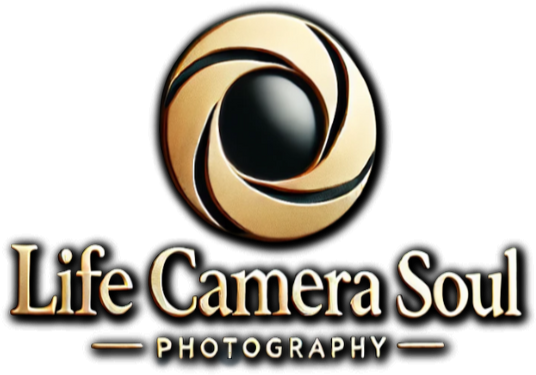 Life Camera Soul Photography logo – representing luxury portrait experiences in Pittsburgh, founded by Jordan Jenkins, focused on empowering and celebrating individuality with elegant, soulful imagery.