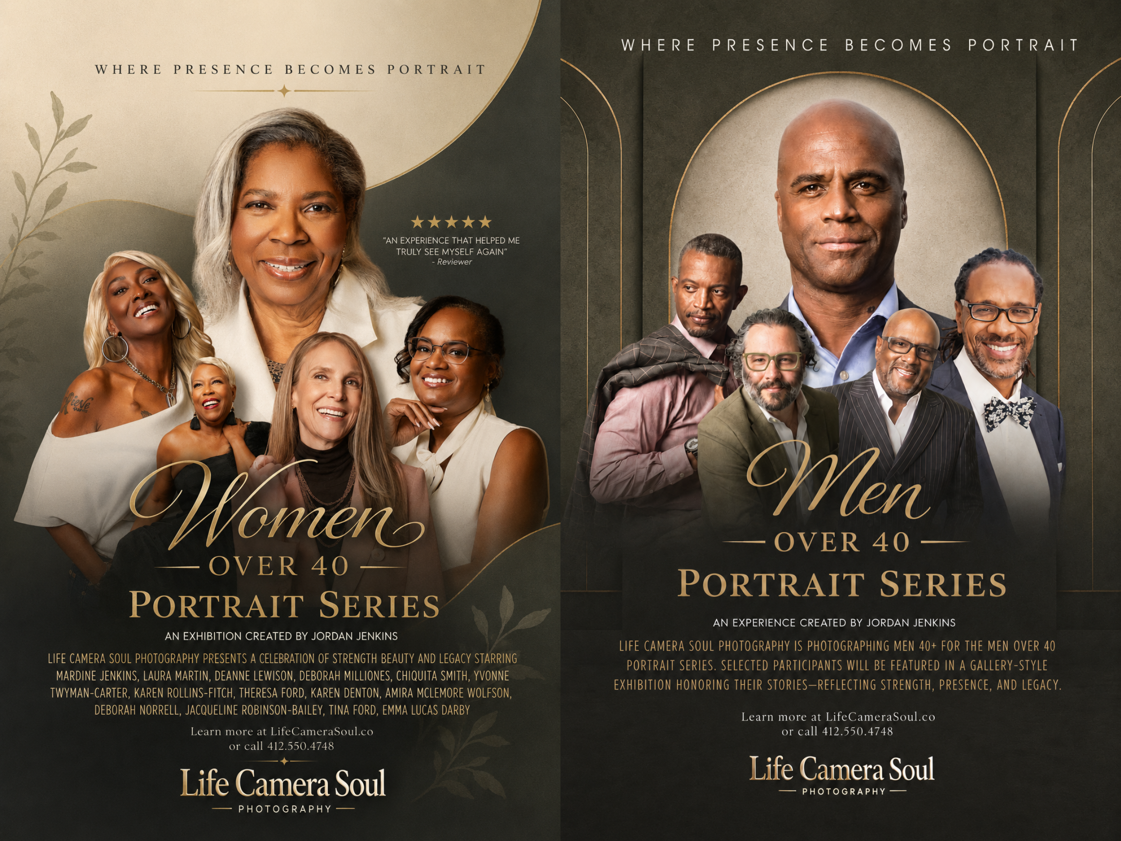 Women Over 40 and Men Over 40 portrait series by Life Camera Soul Photography