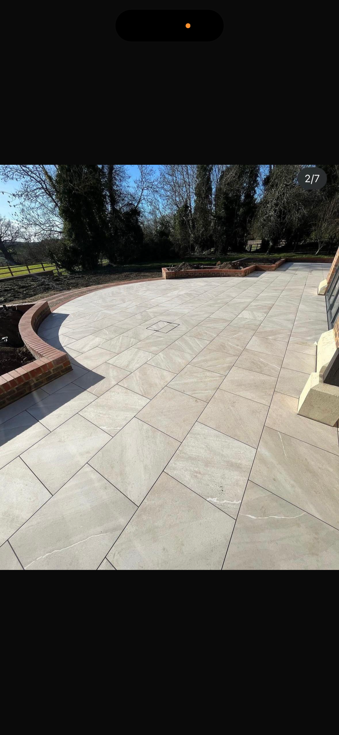Landscaped garden with planting and paving
