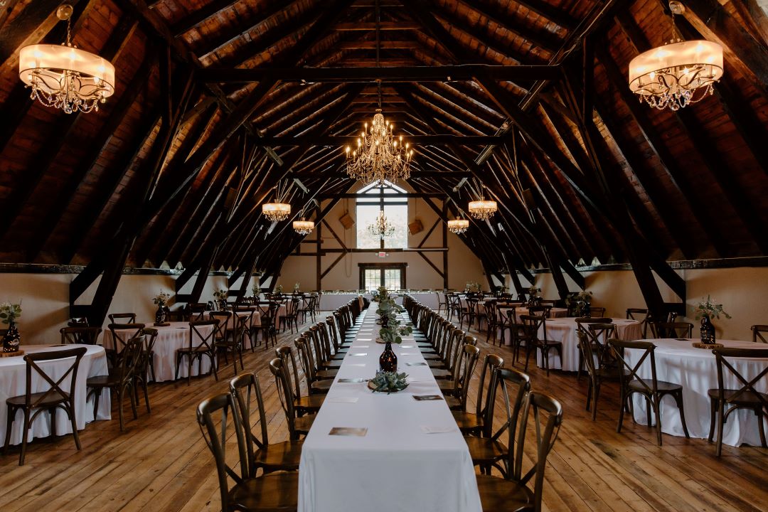 Winter wedding reception at Big Rock Creek