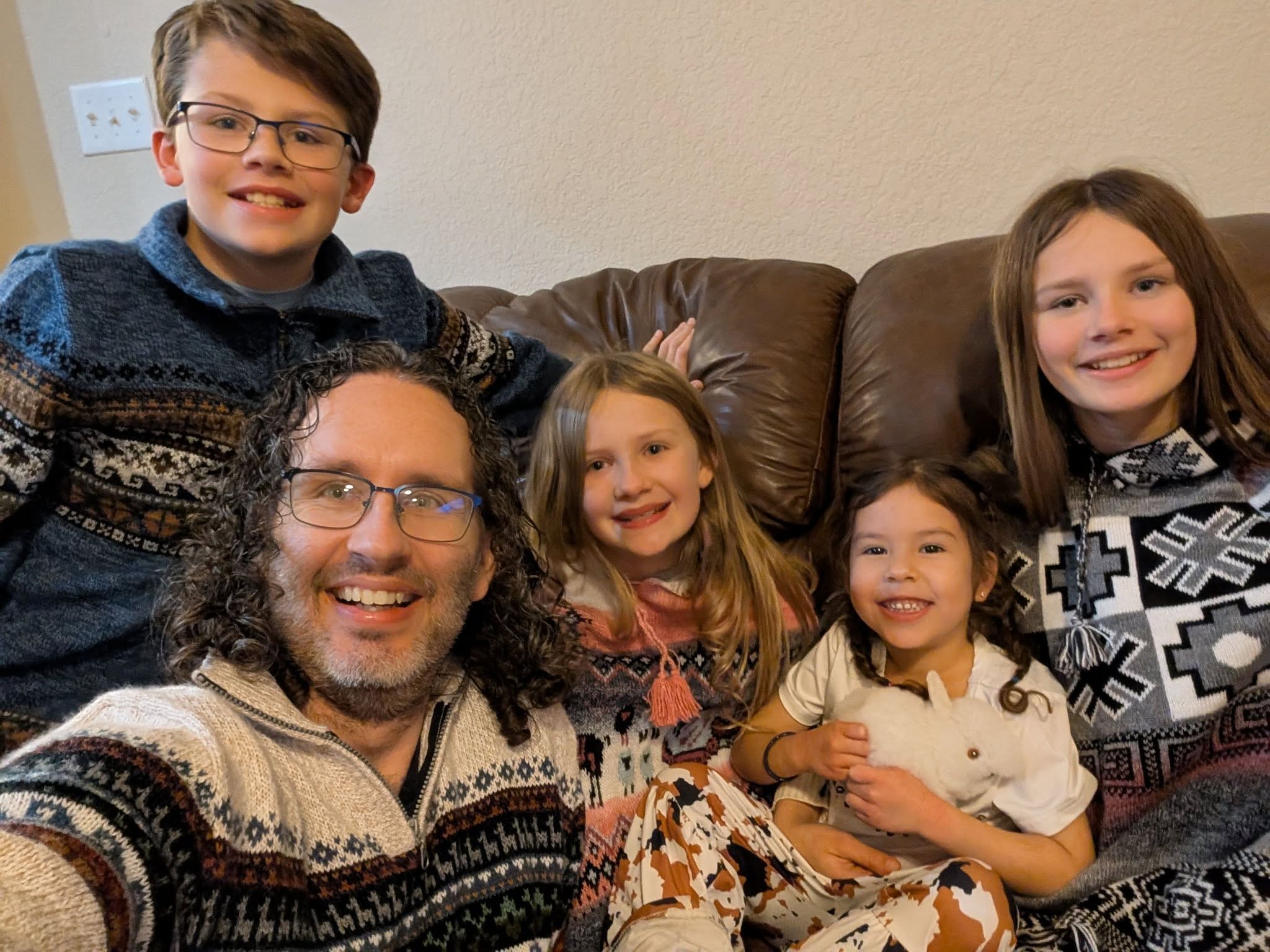 Jackson with his four children