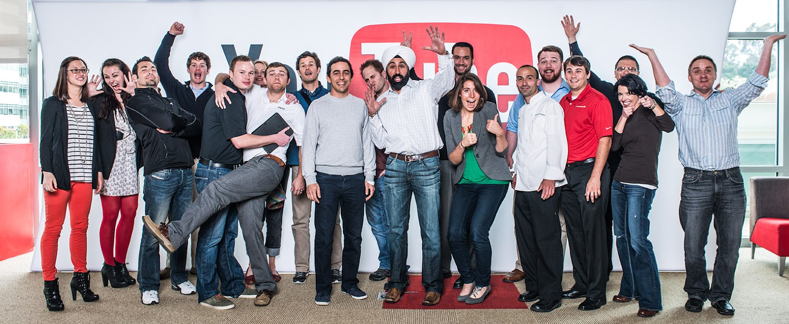 Jake Larsen with the original YouTube Marketing Ambassadors team