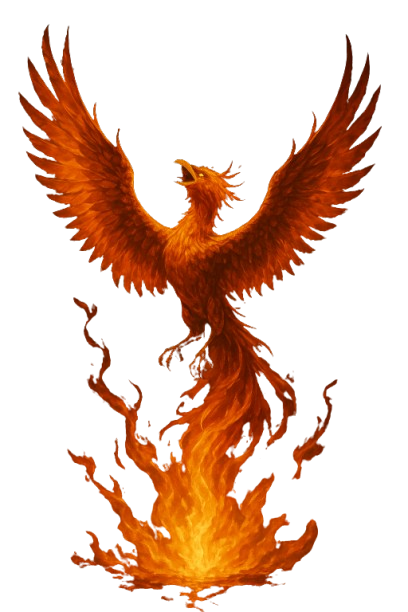 Phœnix en flammes renaissant
