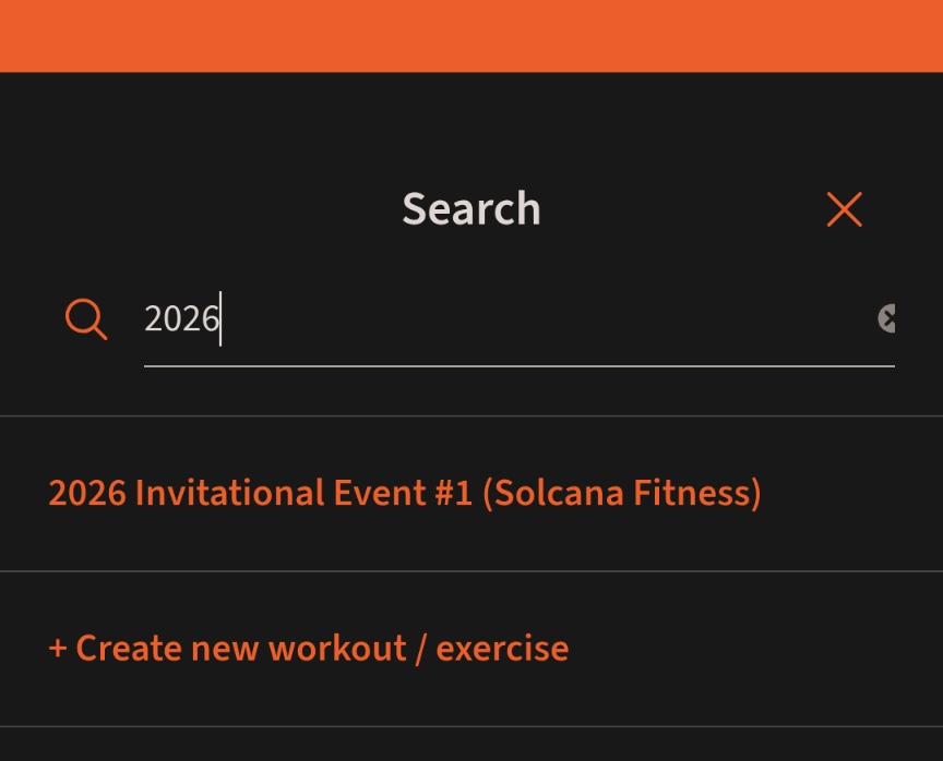 search bar in Wodify search bar in Wodify