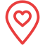 A loved location icon