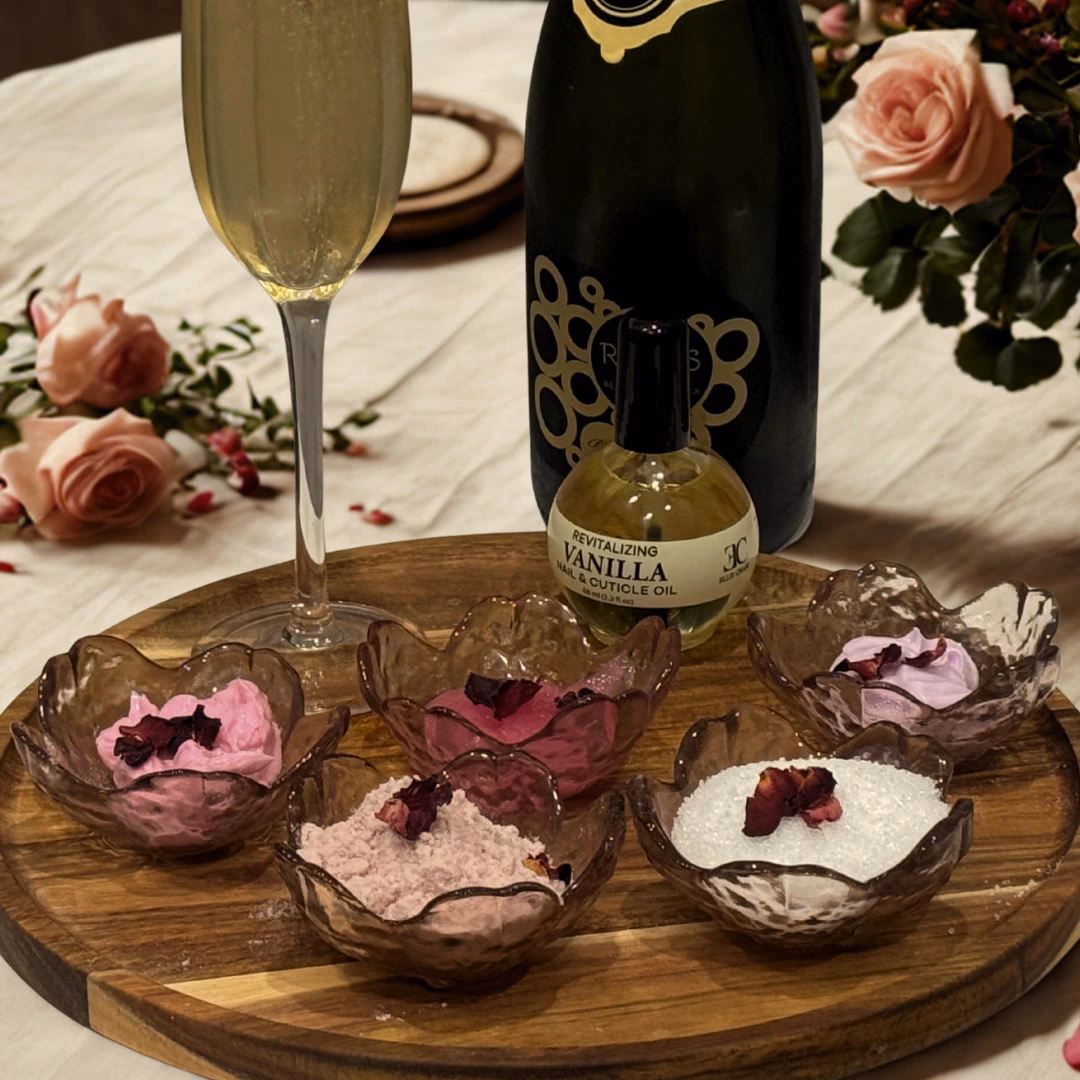 picture of a pedicure session products