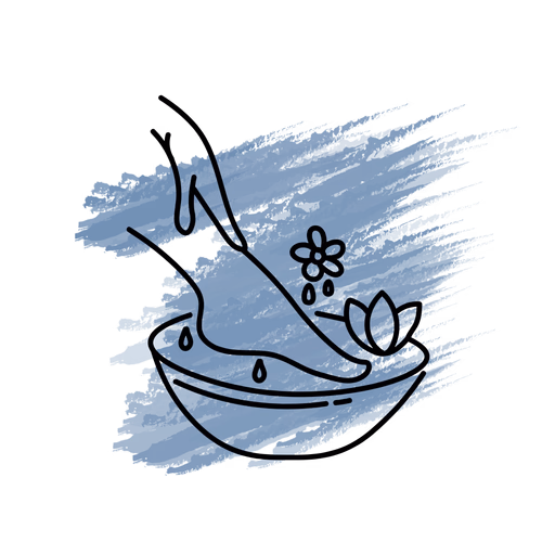 Icon showing a pedicure