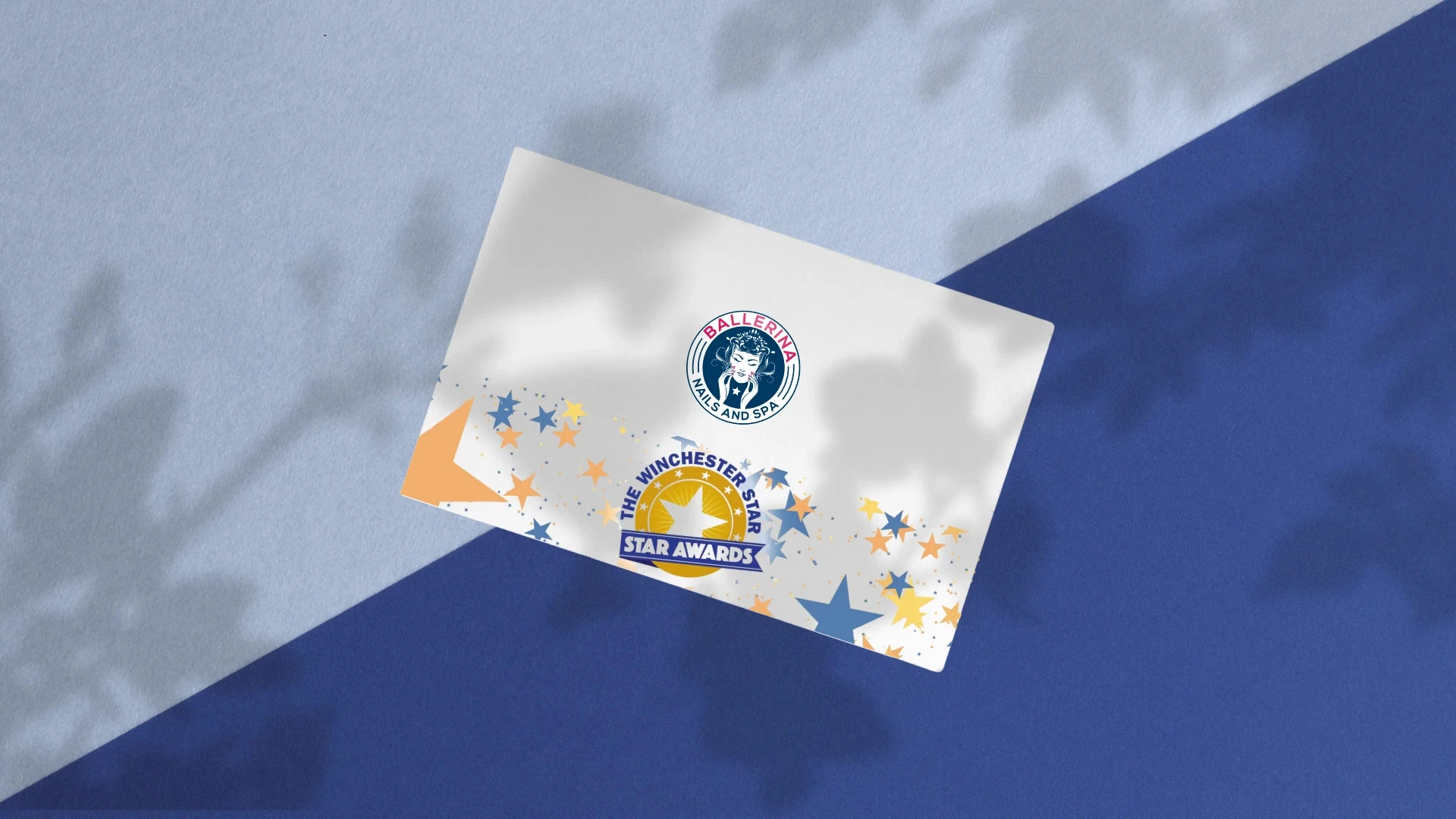 a card showing award of Ballerina Nails and Spa